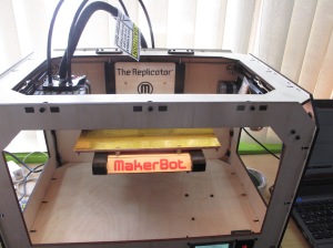 A MakerBot 3D printer 